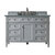 James Martin Furniture Brittany 48'' Single Vanity in Urban Gray with 3cm (1-3/8'' ) Thick Cala Blue Quartz Top and Rectangle Undermount Sink