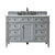 James Martin Furniture Brittany 48'' Single Vanity in Urban Gray with 3cm (1-3/8'' ) Thick Ethereal Noctis Quartz Top and Rectangle Undermount Sink