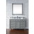 James Martin Furniture Brittany 48'' Urban Gray w/ White Zeus Top Front View