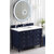 James Martin Furniture Brittany 48'' Victory Blue w/ White Zeus Top Angle View