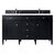James Martin Furniture Brittany 60'' Black Onyx Double Vanity w/ 3cm (1-3/8'') Thick White Zeus Quartz Top