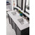 James Martin Furniture Brittany 60'' Black Onyx w/ White Zeus Top View
