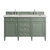 James Martin Furniture Brittany 60'' Double Vanity in Smokey Celadon with 3cm (1-3/8'' ) Thick Eternal Jasmine Pearl Top and Rectangle Undermount Sinks