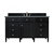 James Martin Furniture Brittany 60'' Single Vanity in Black Onyx with 3cm (1-3/8'' ) Thick Cala Blue Quartz Top and Rectangle Undermount Sink