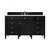 James Martin Furniture Brittany 60'' Single Vanity in Black Onyx with 3cm (1-3/8'' ) Thick Ethereal Noctis Quartz Top and Rectangle Undermount Sink