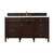 James Martin Furniture Brittany 60'' Single Vanity in Burnished Mahogany with 3cm (1-3/8'' ) Thick Ethereal Noctis Quartz Top and Rectangle Sink