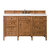 James Martin Furniture Brittany 60'' Saddle Brown Single Vanity w/ 3cm (1-3/8'') Thick White Zeus Quartz Top