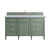 James Martin Furniture Brittany 60'' Single Vanity in Smokey Celadon with 3cm (1-3/8'' ) Thick Carrara Marble Top and Rectangle Undermount Sink