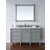 James Martin Furniture Brittany 60'' Urban Gray w/ White Zeus Top Front View