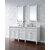 James Martin Furniture Brittany 72'' Bright White w/ White Zeus Top Front View