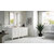 James Martin Furniture Brittany 72'' Bright White w/ White Zeus Top Angle View