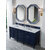 James Martin Furniture Brittany 72'' Victory Blue w/ White Zeus Top Angle View