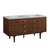 James Martin Furniture Amberly 60'' Double Vanity in Mid-Century Walnut with 3cm (1-3/8'') Thick Eternal Serena Top and Rectangle Undermount Sinks