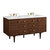James Martin Furniture Amberly 60'' Double Vanity in Mid-Century Walnut with 3cm (1-3/8'') Thick White Zeus Top and Rectangle Undermount Sinks