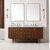James Martin Furniture Amberly 72'' Double Vanity in Mid-Century Walnut with 3cm (1-3/8'') Thick Ethereal Noctis Top and Rectangle Undermount Sinks