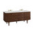 James Martin Furniture Amberly 72'' Double Vanity in Mid-Century Walnut with 3cm (1-3/8'') Thick White Zeus Top and Rectangle Undermount Sinks