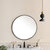 James Martin Furniture Rohe 30'' Diameter Wall Mounted Round Mirror with Matte Black Frame