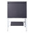 James Martin Furniture Milan 23-5/8'' W Single Vanity Cabinet in Modern Grey Glossy and Glossy White Metal Base Only (No Top)