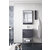 James Martin Furniture Milan 23-5/8'' W Single Vanity Cabinet, Modern Grey Glossy, Brushed Nickel with Glossy White Composite Top, 23-5/8''  W x 18-1/8''  D x 36''  H
