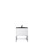 James Martin Furniture Milan 31-1/2'' W Single Vanity Cabinet, Glossy White, Brushed Nickel with Charcoal Black Composite Top, 31-1/2''  W x 18-1/8''  D x 36''  H