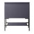 James Martin Furniture Milan 31-1/2'' W Single Vanity Cabinet in Modern Grey Glossy and Matte Black Metal Base Only (No Top)