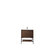 James Martin Furniture Milan 31-1/2'' W Single Vanity Cabinet, Mid Century Walnut, Matte Black with Glossy White Composite Top, 31-1/2''  W x 18-1/8''  D x 36''  H