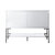 James Martin Furniture Milan 47-5/16'' W Single Vanity Cabinet in Glossy White and Brushed Nickel Metal Base Only (No Top)