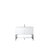 James Martin Furniture Milan 47-5/16'' W Single Vanity Cabinet, Glossy White, Matte Black with Glossy White Composite Top, 47-5/16''  W x 18-1/8''  D x 36''  H