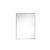 James Martin Furniture Milan 23-5/8" Wide Rectangular Cube Mirror, Glossy White, 23-5/8" W x 4-1/2"D x 31-1/2" H