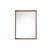 James Martin Furniture Milan 23-5/8" Wide Rectangular Cube Mirror, Mid Century Walnut, 23-5/8" W x 4-1/2"D x 31-1/2" H