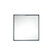 James Martin Furniture Milan 35-3/8" Wide Square Cube Mirror, Modern Grey Glossy, 35-3/8" W x 4-1/2"D x 35-3/8" H