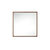 James Martin Furniture Milan 35-3/8" Wide Square Cube Mirror, Mid Century Walnut, 35-3/8" W x 4-1/2"D x 35-3/8" H