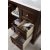 James Martin Furniture 30'' Burnished Mahogany w/ Carrara Marble Top Close Up Drawer Opened View