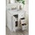 James Martin Furniture 30'' Bright White w/ Arctic Fall Top Door / Drawer Opened View