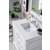 James Martin Furniture De Soto 36'' Bright White w/ White Zeus Top View