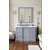 James Martin Furniture De Soto 48'' Silver Gray w/ White Zeus Top Front View