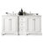 James Martin Furniture De Soto 72'' Double Vanity in Bright White w/ 3cm (1-3/8'') Thick White Zeus Quartz Top
