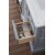 94'' Silver Gray 3cm Arctic Fall Top Drawer Opened Overhead View