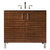 James Martin Furniture Metropolitan 36'' Single Vanity in American Walnut w/ 3cm (1-3/8'') Thick White Zeus Quartz Top