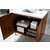 James Martin Furniture Metropolitan 36'' American Walnut w/ White Zeus Top Opened View
