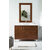 James Martin Furniture Metropolitan 48'' American Walnut w/ White Zeus Top Front View
