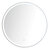 James Martin Furniture Cirque 24'' Diameter Round LED Wall Mounted Mirror with Anti-Fog Technology and Glossy White Frame