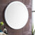James Martin Furniture Cirque 24'' Diameter Round LED Wall Mounted Mirror with Anti-Fog Technology and Glossy White Frame