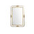 James Martin Furniture South Beach 30" Wide Mirror, Polished Gold and Lucite