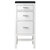 James Martin Furniture Addison 15'' W Base Cabinet with 3 Drawers, Glossy White and 3cm (1-3/8'') Thick Charcoal Soapstone Quartz Top