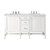 James Martin Furniture Addison 60'' Double Vanity Cabinet in Glossy White with 3cm (1-3/8'' ) Thick Ethereal Noctis Top and Rectangle Undermount Sinks