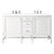 James Martin Furniture Addison 60'' Double Vanity Cabinet in Glossy White w/ 3cm (1-3/8'') Thick White Zeus Quartz Top