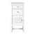 James Martin Furniture Athens 15'' Cabinet with 2 Drawers and Left Opening Door in Glossy White and 3cm (1-3/8'') Thick Carrara Marble Top