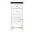 James Martin Furniture Athens 15'' Cabinet with 2 Drawers and Left Opening Door in Glossy White and 3cm (1-3/8'') Thick Charcoal Soapstone Quartz Top