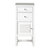 James Martin Furniture Athens 15'' Cabinet with 2 Drawers and Left Opening Door in Glossy White and 3cm (1-3/8'') Thick Eternal Serena Top